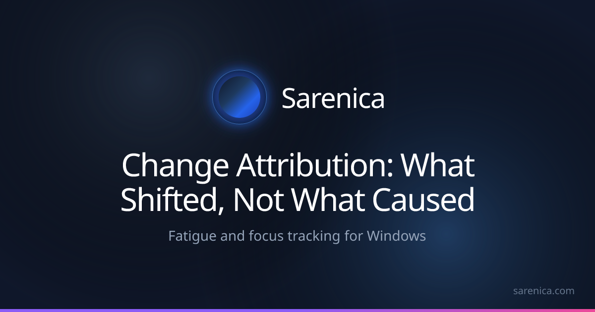 Change Attribution: What Shifted, Not What Caused