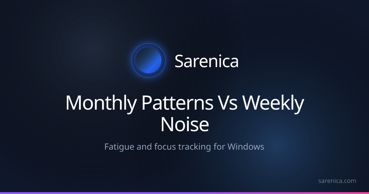 Monthly Patterns Vs Weekly Noise