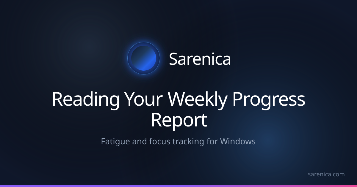 Reading Your Weekly Progress Report